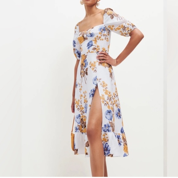 NWT Reformation Belgium Linen Dress 0 - Picture 4 of 12